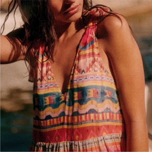 Sezane Pernille Multicolor Maxi Dress - Picture 2 of 6